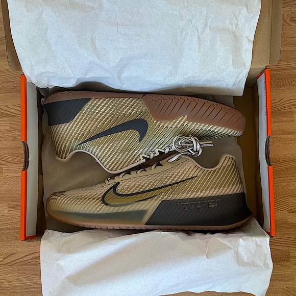 Nike Other - M ZOOM VAPOR 11 HC PRM Sanddrift/Metallic Gold NIKE Tennis Shoe Mens Trainer S 9